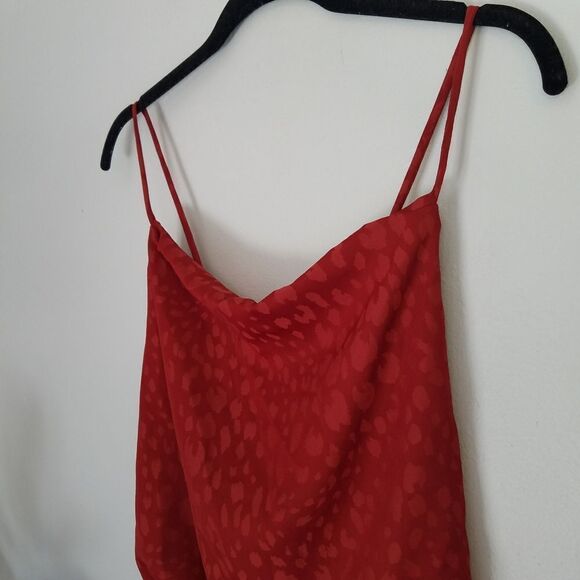 NWT Sage The Label Molly Burgundy Leopard Print Cowl Neck Backless Bodysuit - Picture 8 of 11